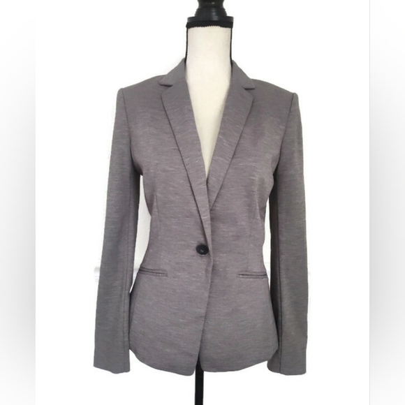 H&M Jackets & Blazers - H&M Grey Women's Lined Career Lawyer Office Siren BlazerJacket Medium